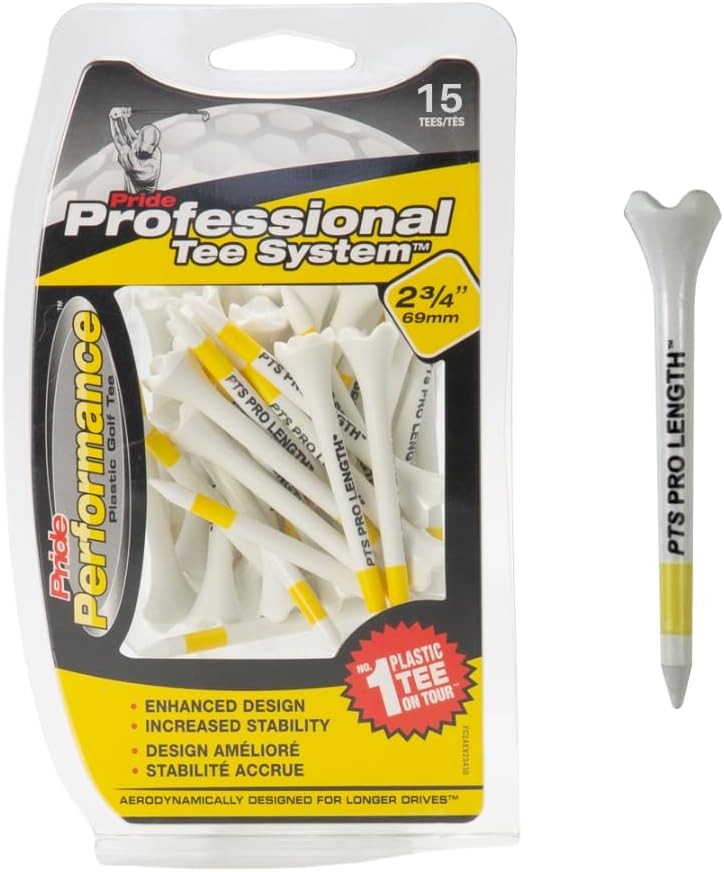 Pride ProLength Golf Tees - 100 Pack, White