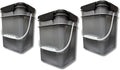Food grade square buckets 4 gallons pack of 3 for easy storage