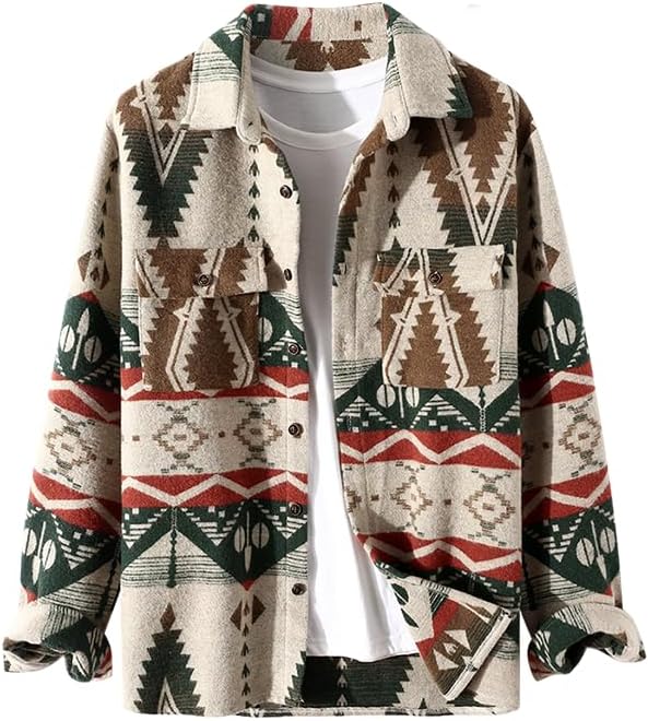 ZAFUL Mens Plaid Shirt - Classic Flannel Button Down Jacket