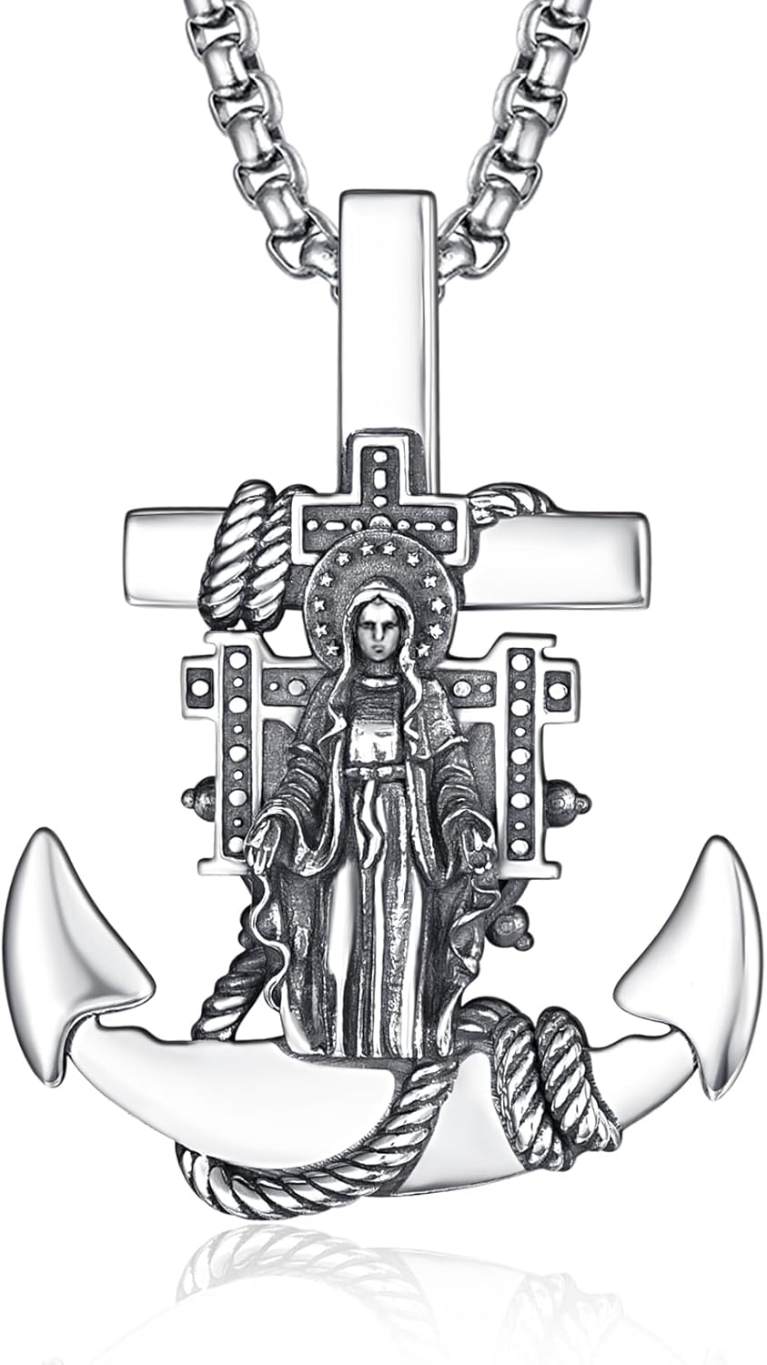 ADMETUS 925 Sterling Silver Patron Saint Necklace Review