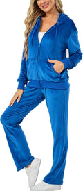 Velour Track Suits for Women Set - Soft 2 Piece Fall Sweatsuits