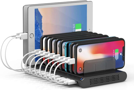 Alxum 10 Port USB Charging Station for Fast Multi-Device Charging
