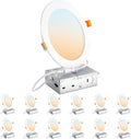 DLLT LED Recessed Ceiling Lights 12 Pack 6 in - Ultra-Thin Dimmable