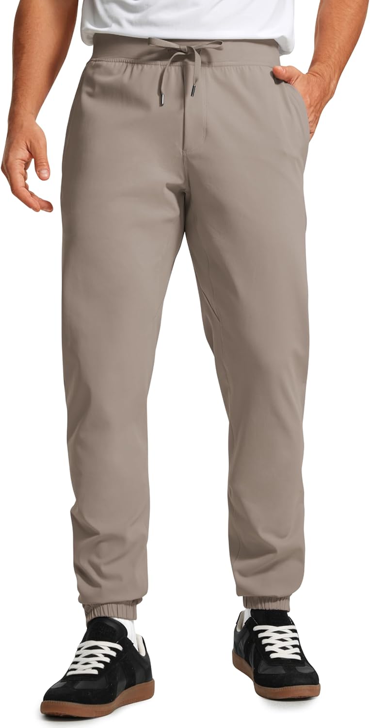 CRZ YOGA Mens 4-Way Stretch Golf Joggers for Active Lifestyle