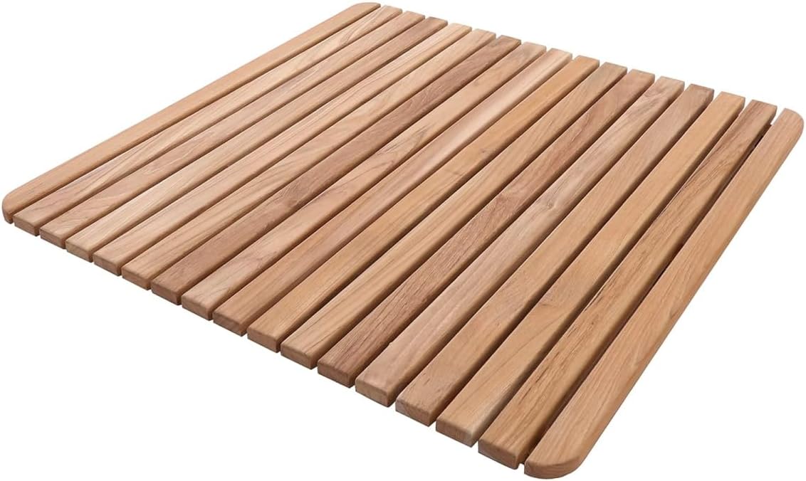 Nordic Style Premium Teak Shower Mat for Indoor and Outdoor Use