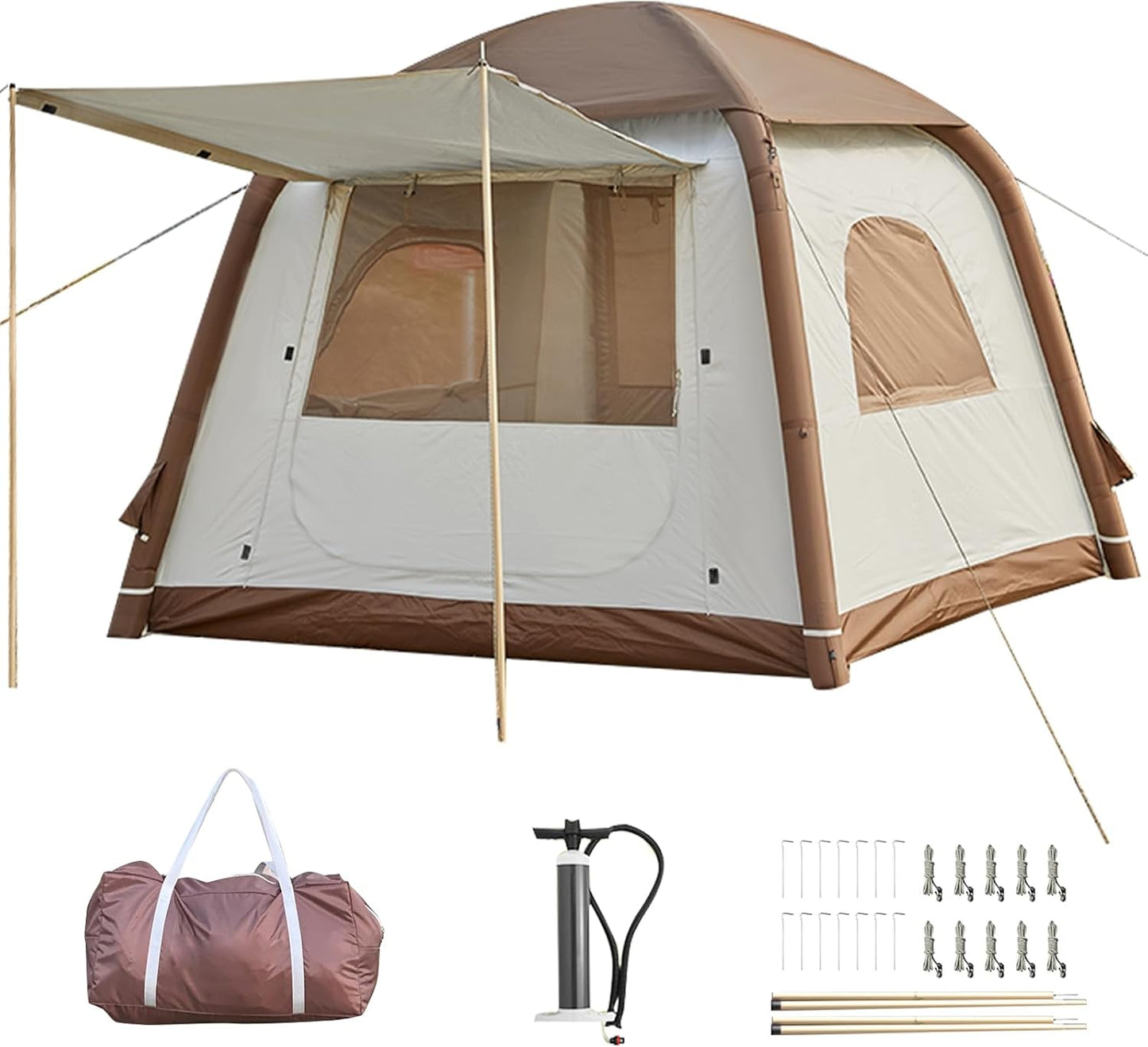 Dancoom Family Inflatable Tent - Easy Setup, Rainfly Included