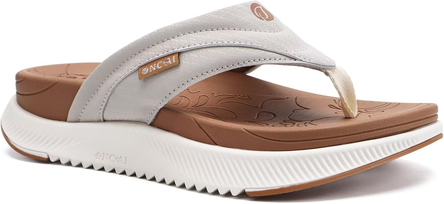 ONCAI Women's Orthotic Cushion Flip Flops for Comfort and Support