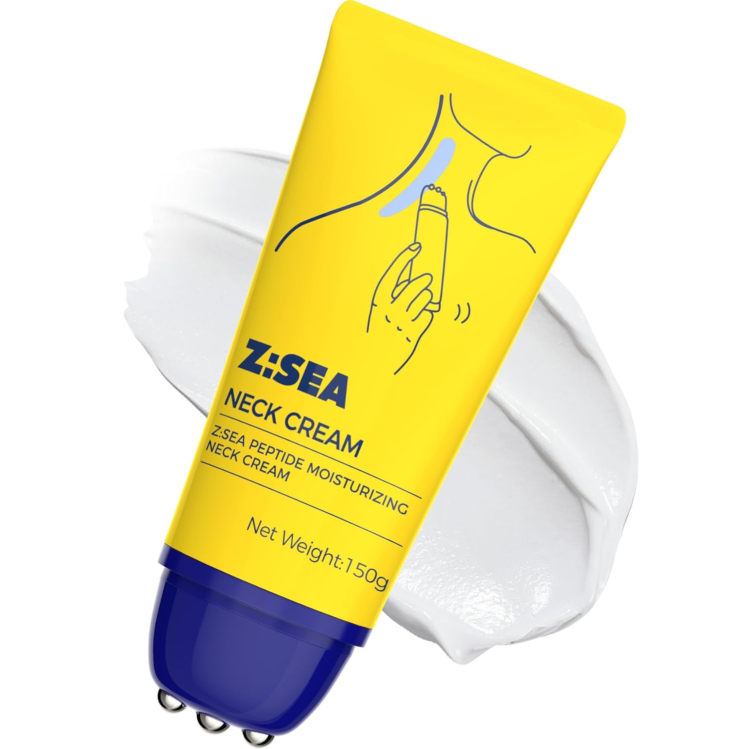 Z:SEA Neck Firming Cream with Roller for Anti-Aging Hydration