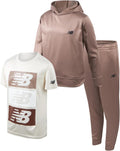 New Balance Boys Jogger Set - 3 Piece Pullover Hoodie, Joggers & Tee