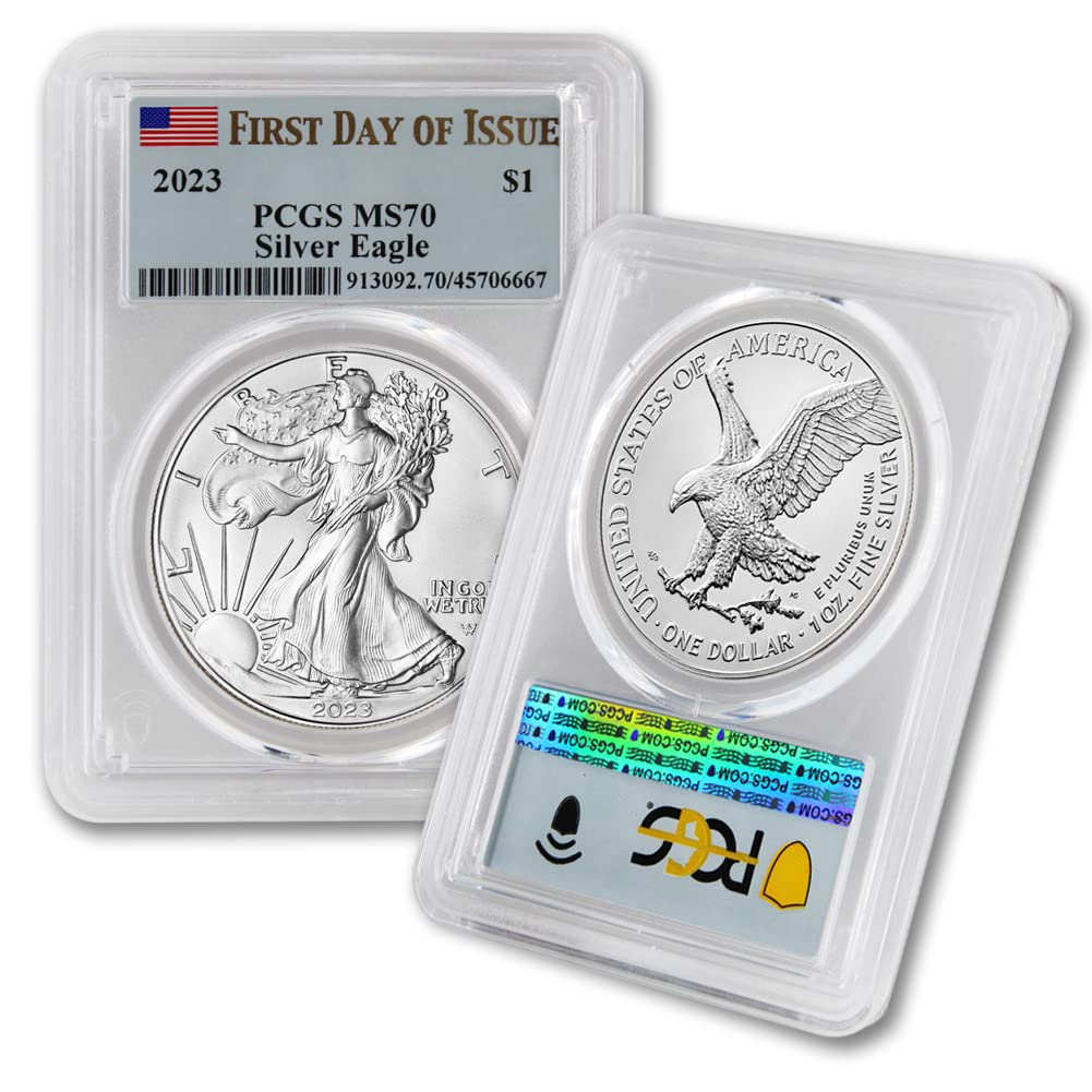 2023 1 oz American Silver Eagle Coin MS-70 First Day of Issue