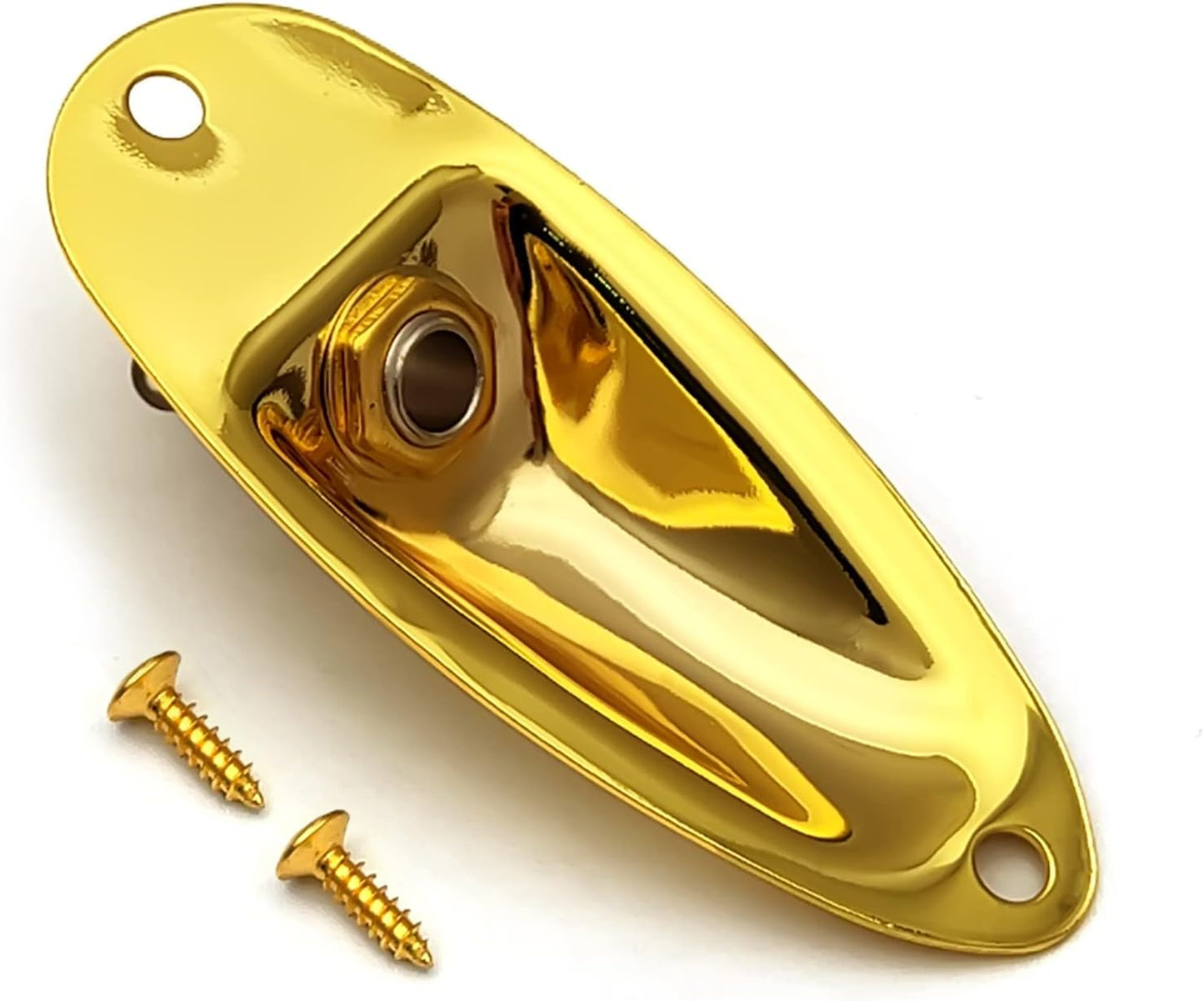 Gold Boat Style Guitar Input Jack Plate Upgrade