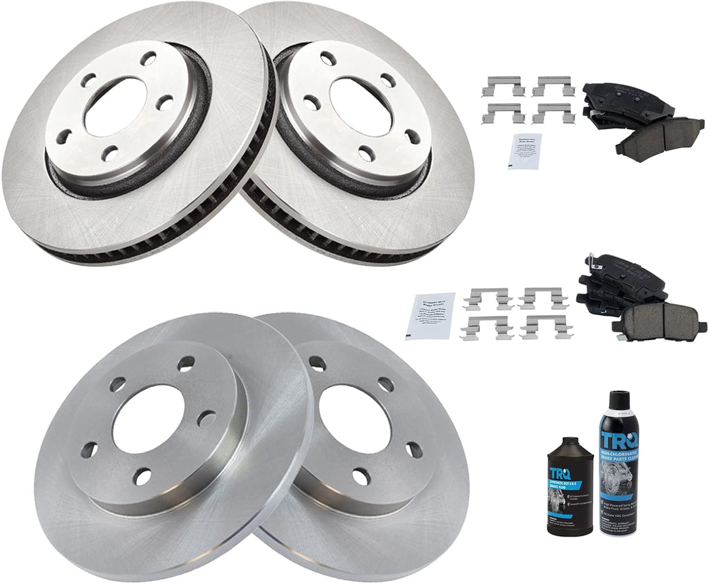TRQ Brake Pad & Rotor Kit for 2005-2008 Buick LaCrosse & Grand Prix
