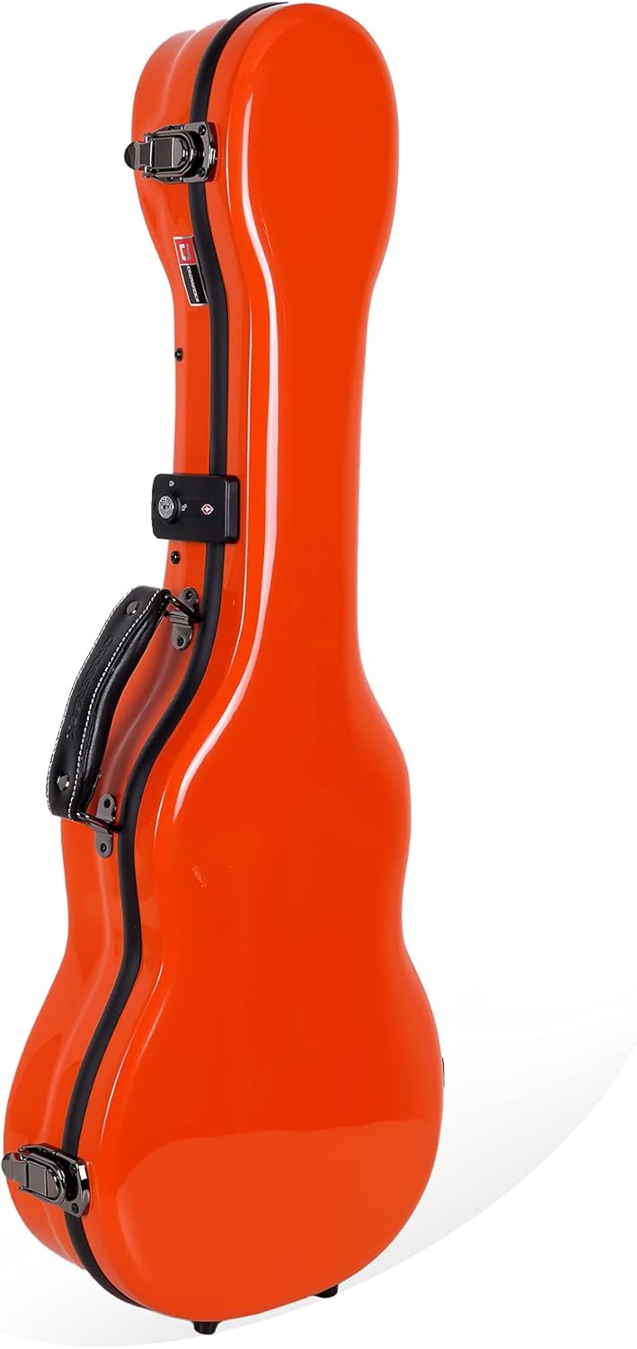 Crossrock Deluxe Fiberglass Baritone Ukulele Case with TSA Lock