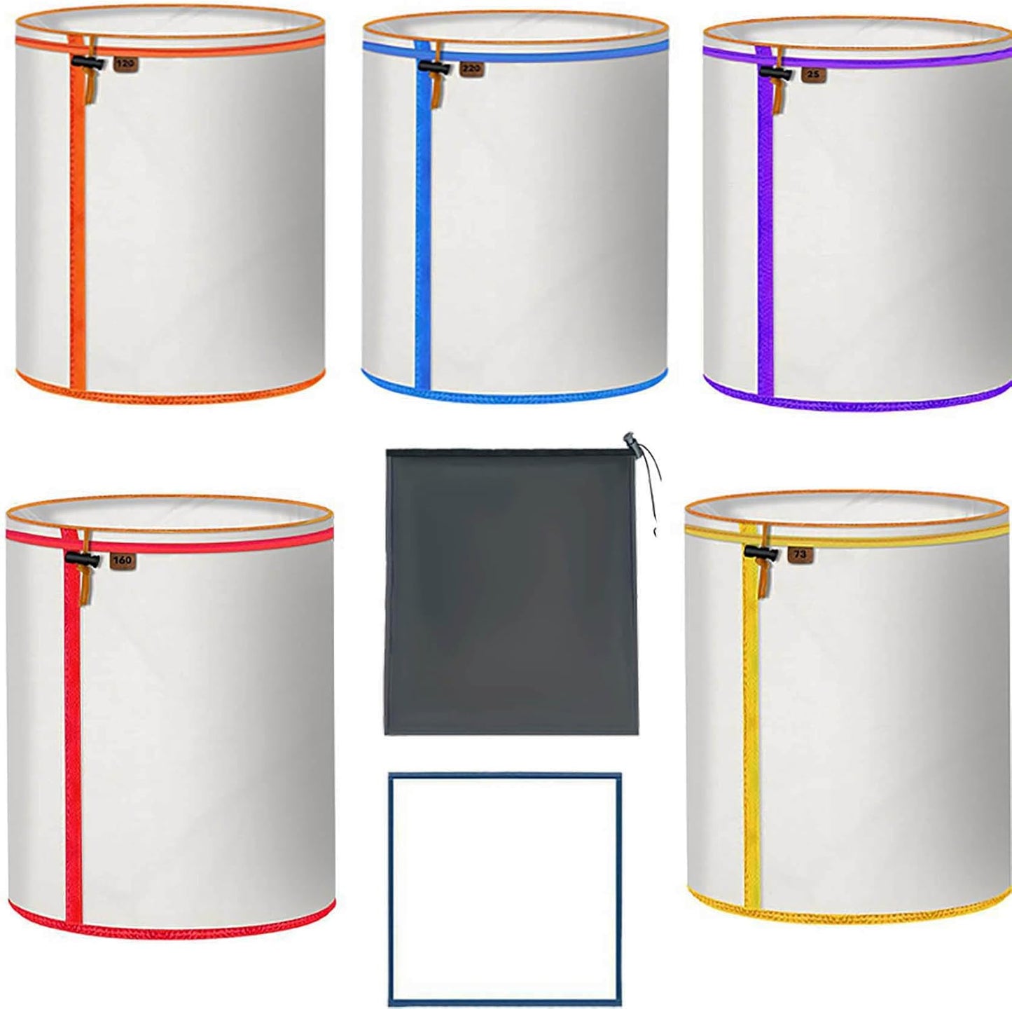 5-Pack 5-Gallon All-Mesh Storage Bags for Hydroponics & Gardening