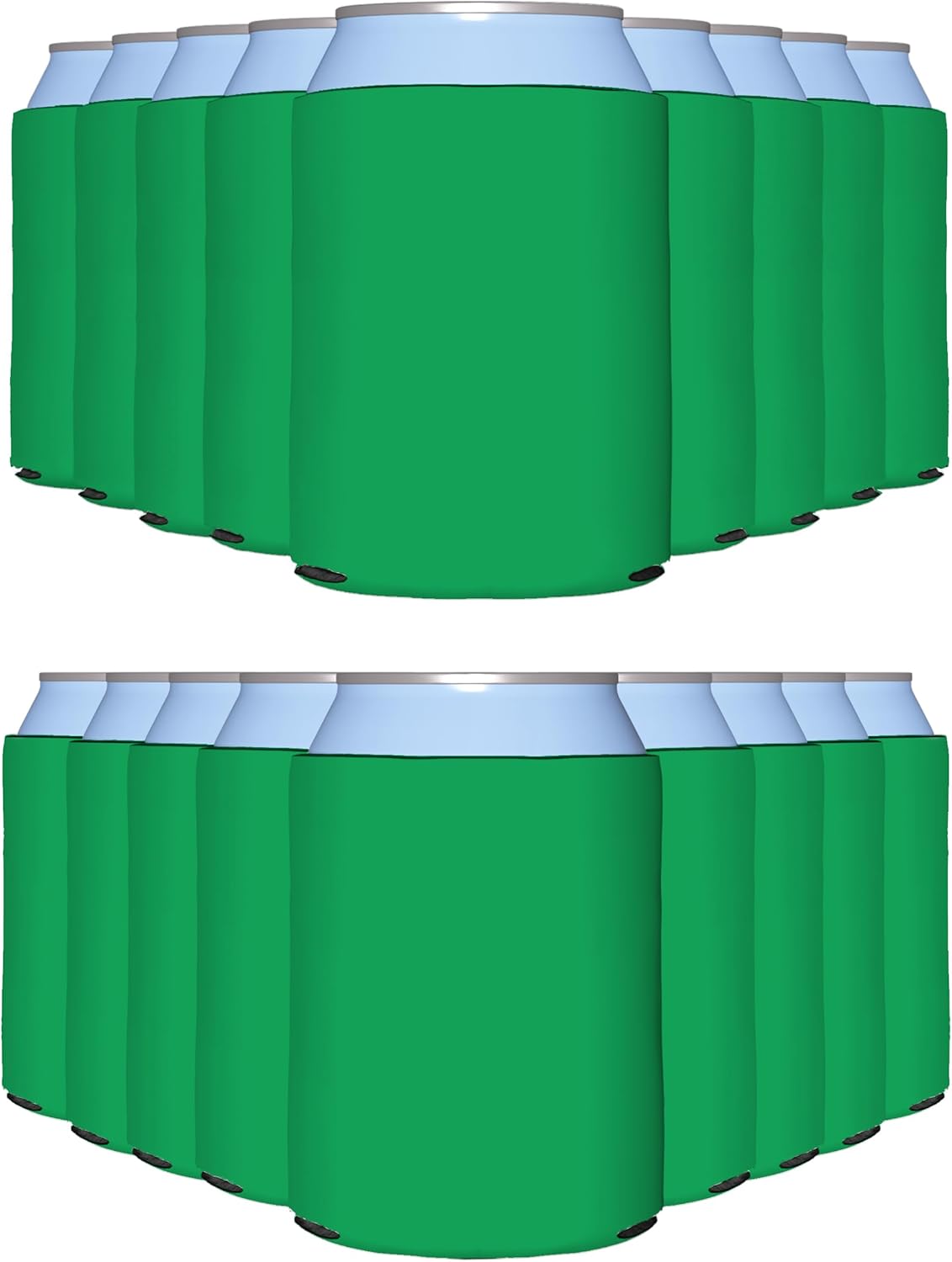 Customizable 200 Pack Emerald Blank Can Cooler Sleeves for Parties