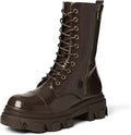 DREAM PAIRS Womens Combat Boots Mid Calf Chunky Platform - Chic