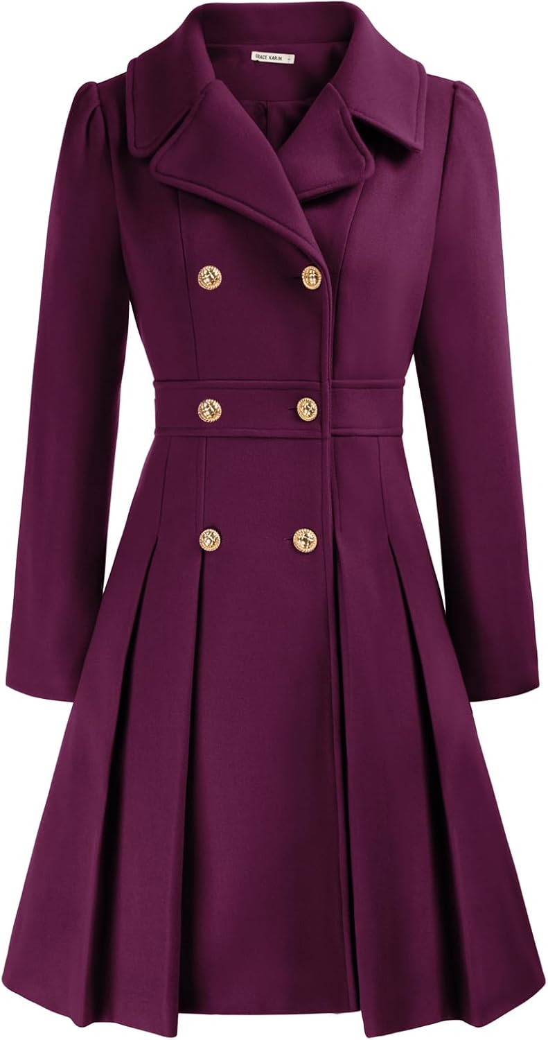 GRACE KARIN Women's Fashion Trench Coat for All Seasons Style