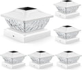 Solar Post Cap Lights Outdoor 6 Pack - Bright Two-Mode Fence Lights