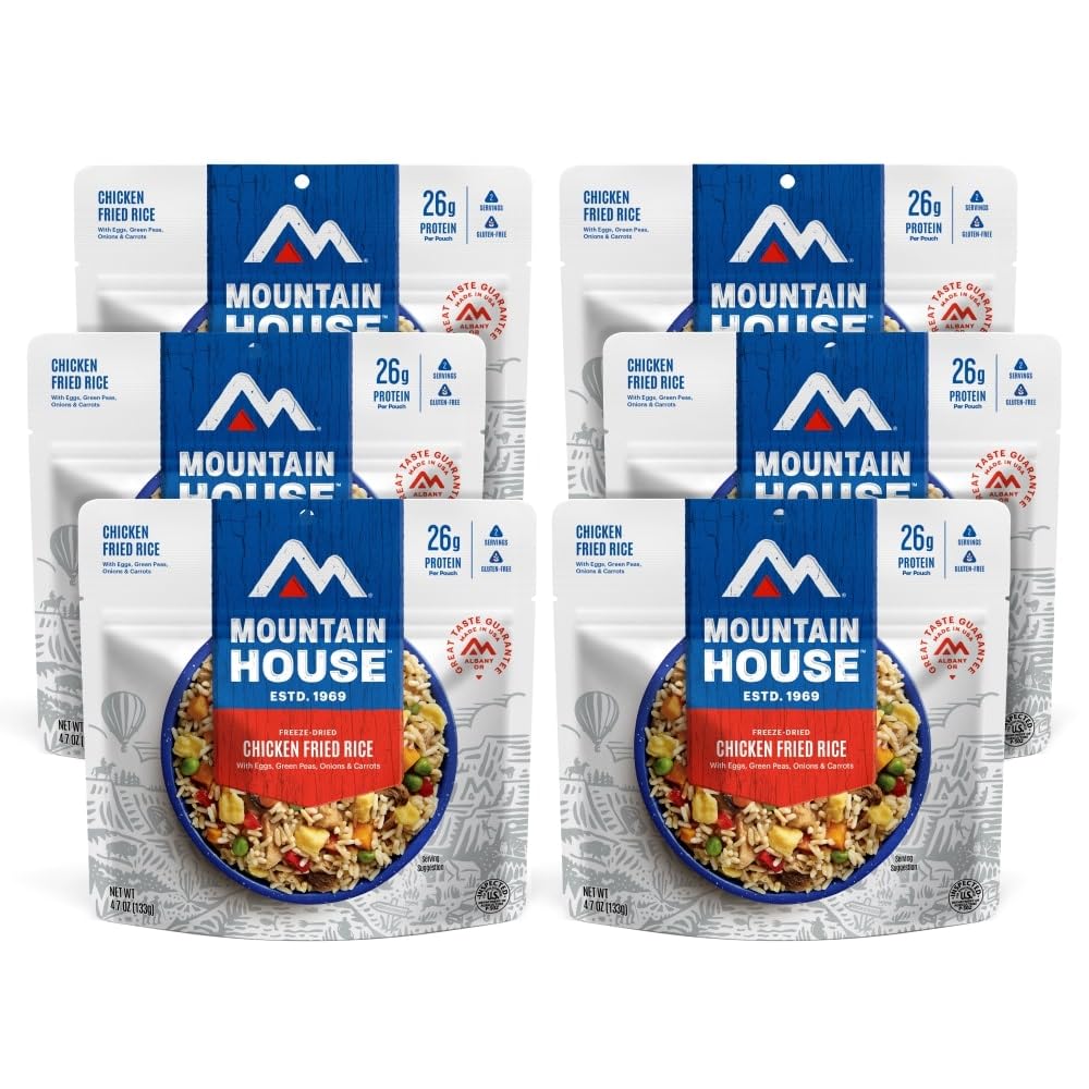 Mountain House Chicken Fried Rice Freeze Dried Camping Food 6-Pack