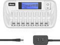 BONAI 8+1 Bay Battery Charger | LCD Display | Independent Control
