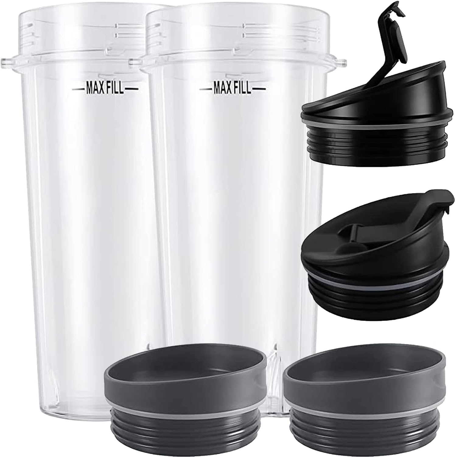Ninja Blender 2-Pack Single Serve Cups with Sip & Seal Lids