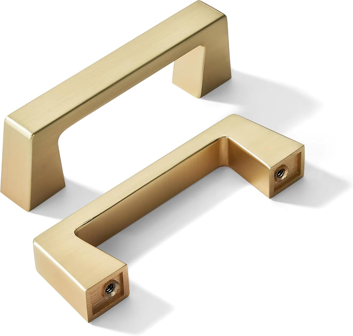 3 Inch Kitchen Cabinet Handles in Brushed Gold - 10 Pack