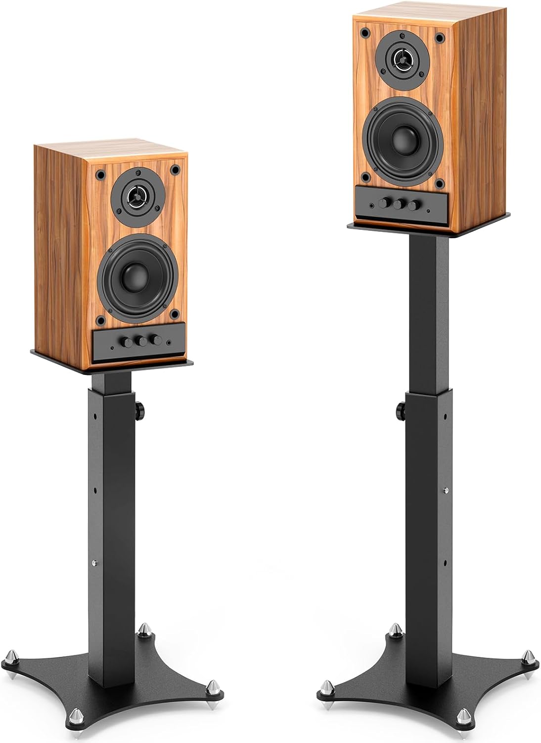 Adjustable Bookshelf Speaker Stands for Surround Sound Setup