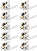 Square Satin Nickel Privacy Door Locksets 10 Pack - Modern Interior