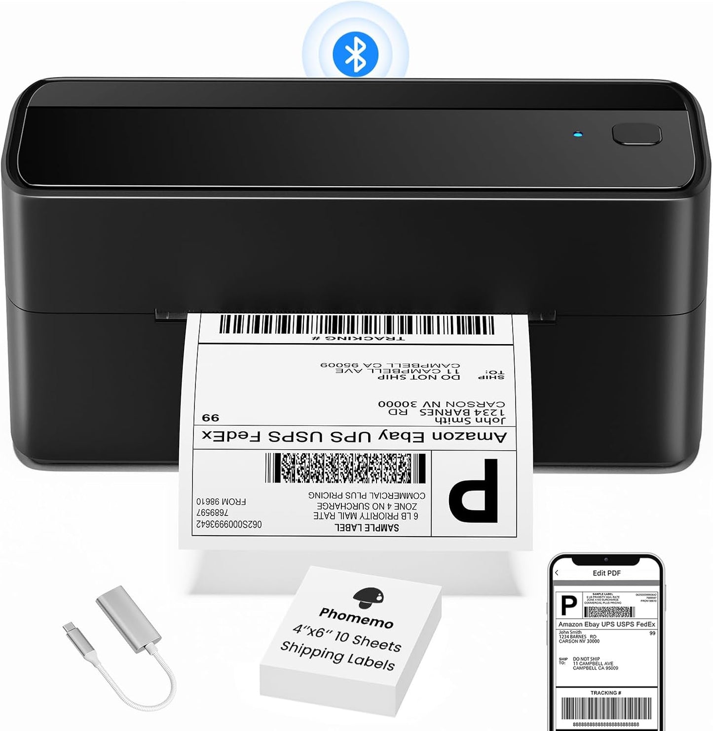 Fast Shipping: Phomemo Bluetooth Label Printer