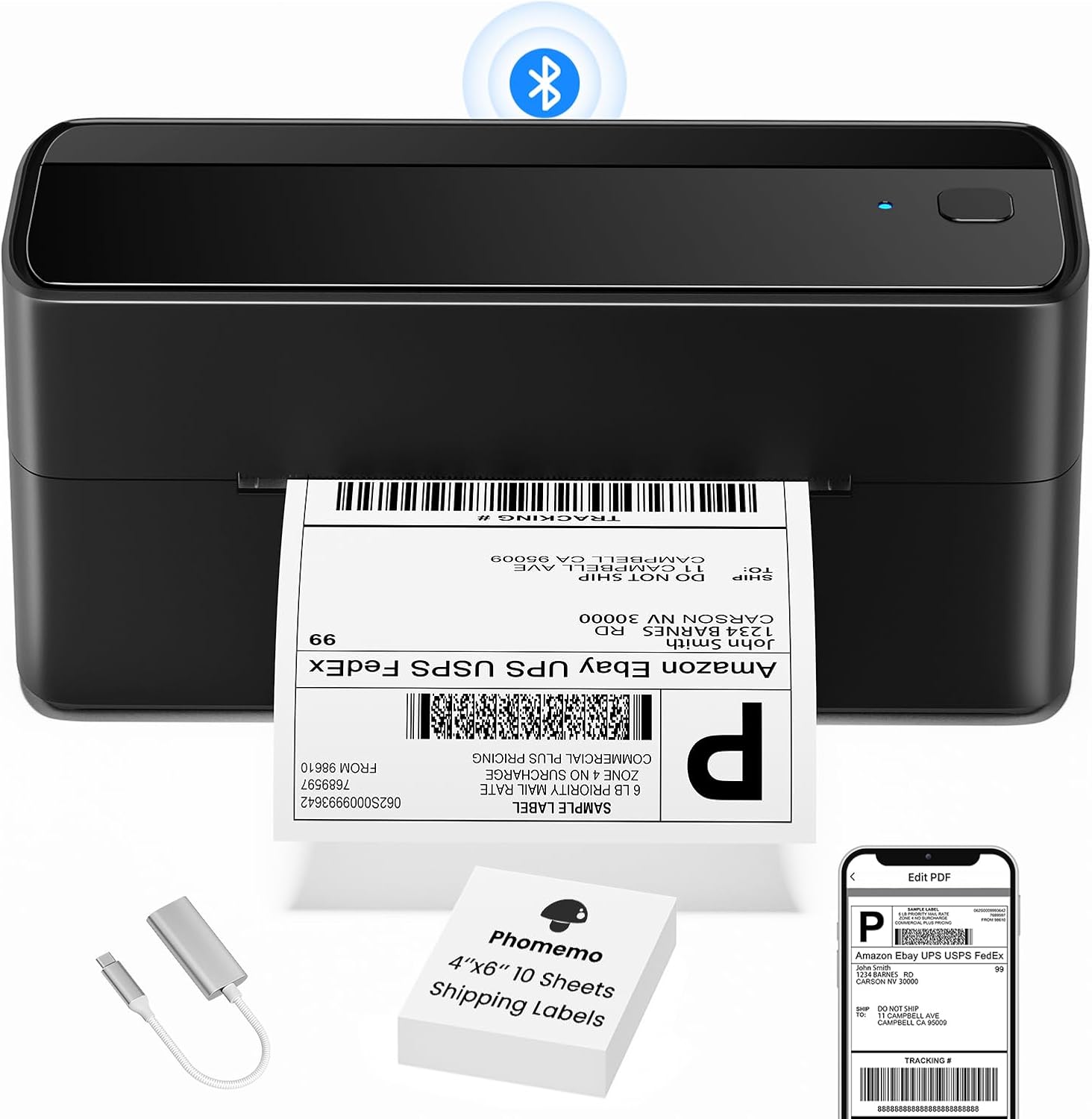 Fast Shipping: Phomemo Bluetooth Label Printer