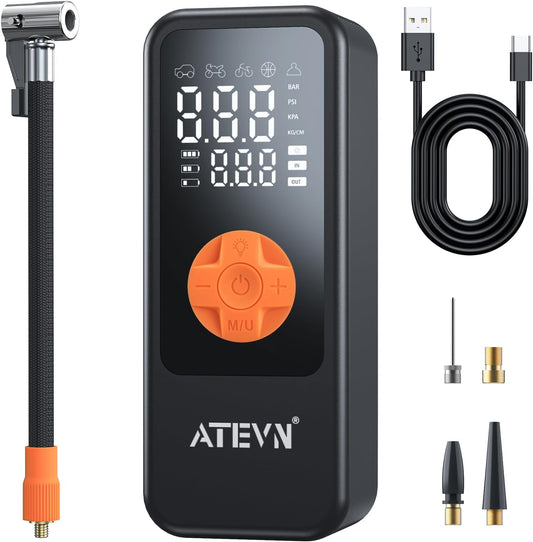 Portable Cordless Tire Inflator - Smart Pump with LED Light
