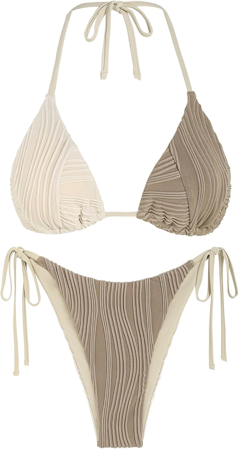 ZAFUL Bikini Sets for Women: Sexy Ribbed Two Piece Swimsuit