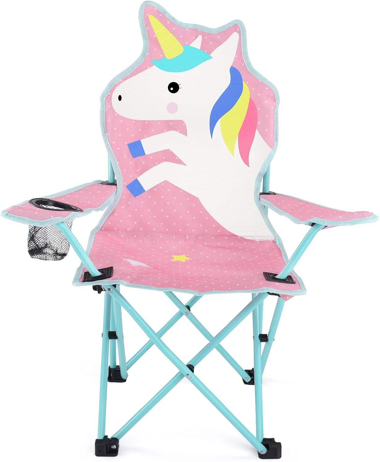 KABOER Kids Outdoor Folding Lawn and Camping Chair with Cup Holder