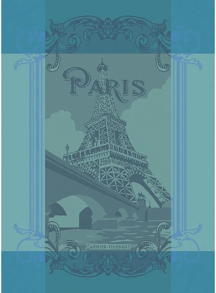 Garnier Thiebaut Paris Seine Turquoise Kitchen Towel 22x30