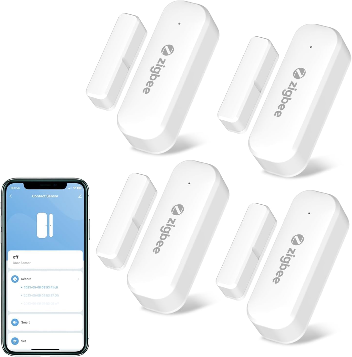 Tuya Zigbee Smart Sensor 4Pack for Home Safety and Security