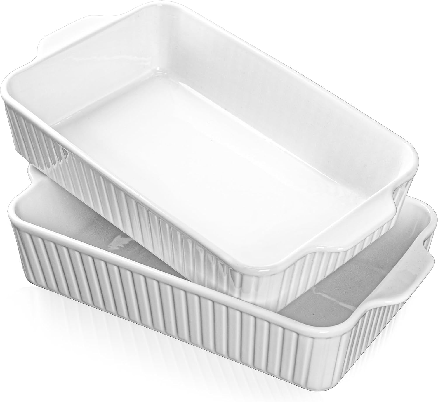 Casserole Dishes for Oven 9x13 Set - Durable Ceramic Bakeware