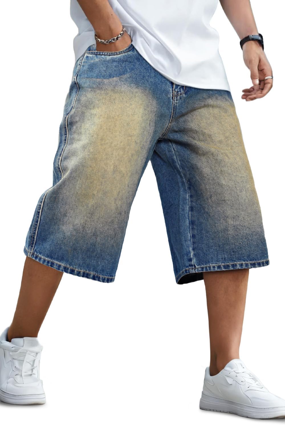 GINGTTO Mens Baggy Jean Shorts for Ultimate Comfort & Style
