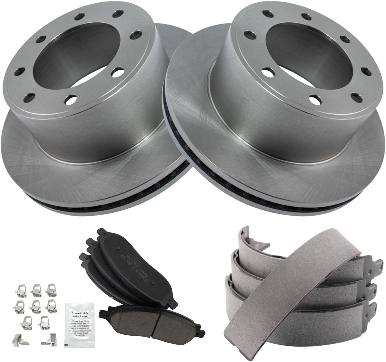 TRQ Rear Brake Pad & Rotor Kit for 2005-2007 Ford Super Duty
