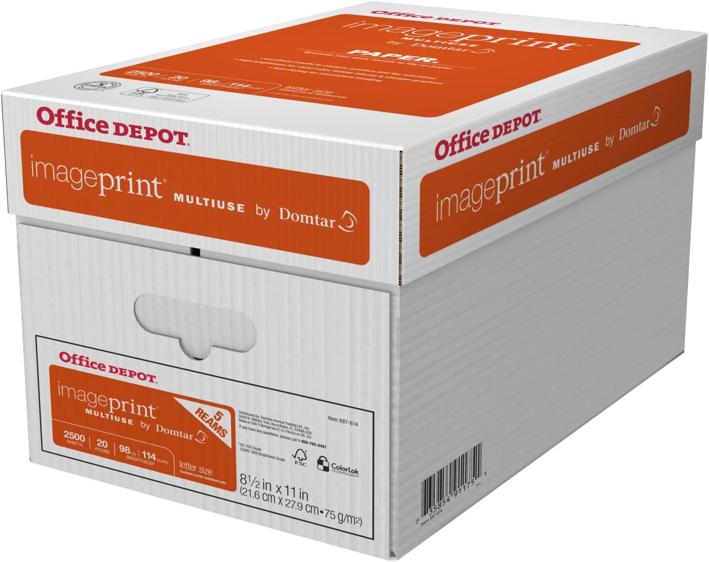 Domtar FSC Certified Multiuse Paper - 500 Sheets x 5 Reams