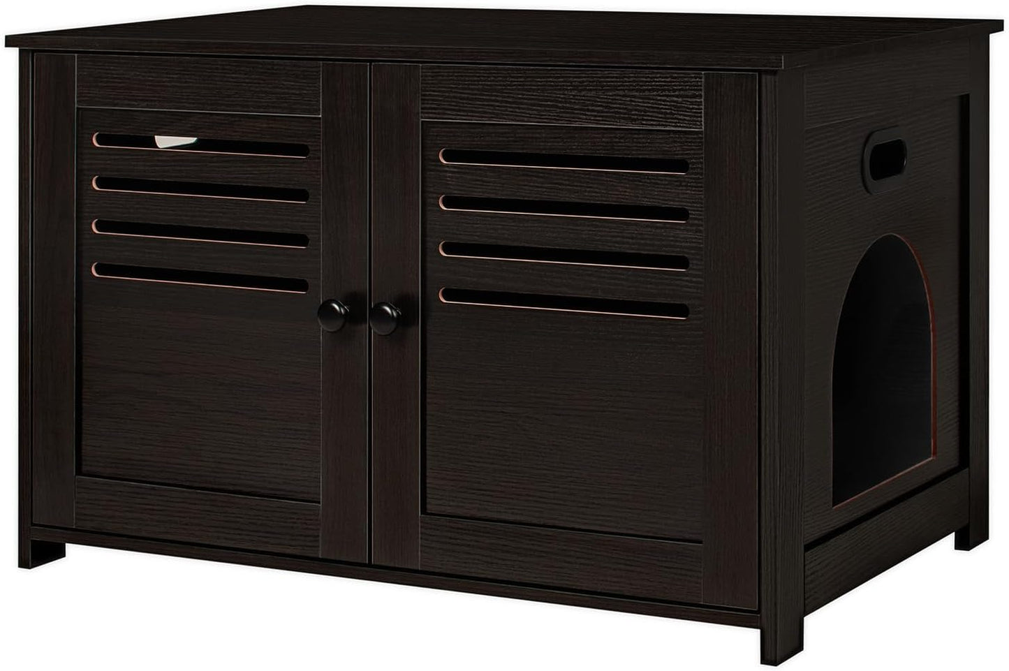 DINZI LVJ Litter Box Enclosure for Cats with Louvered Doors