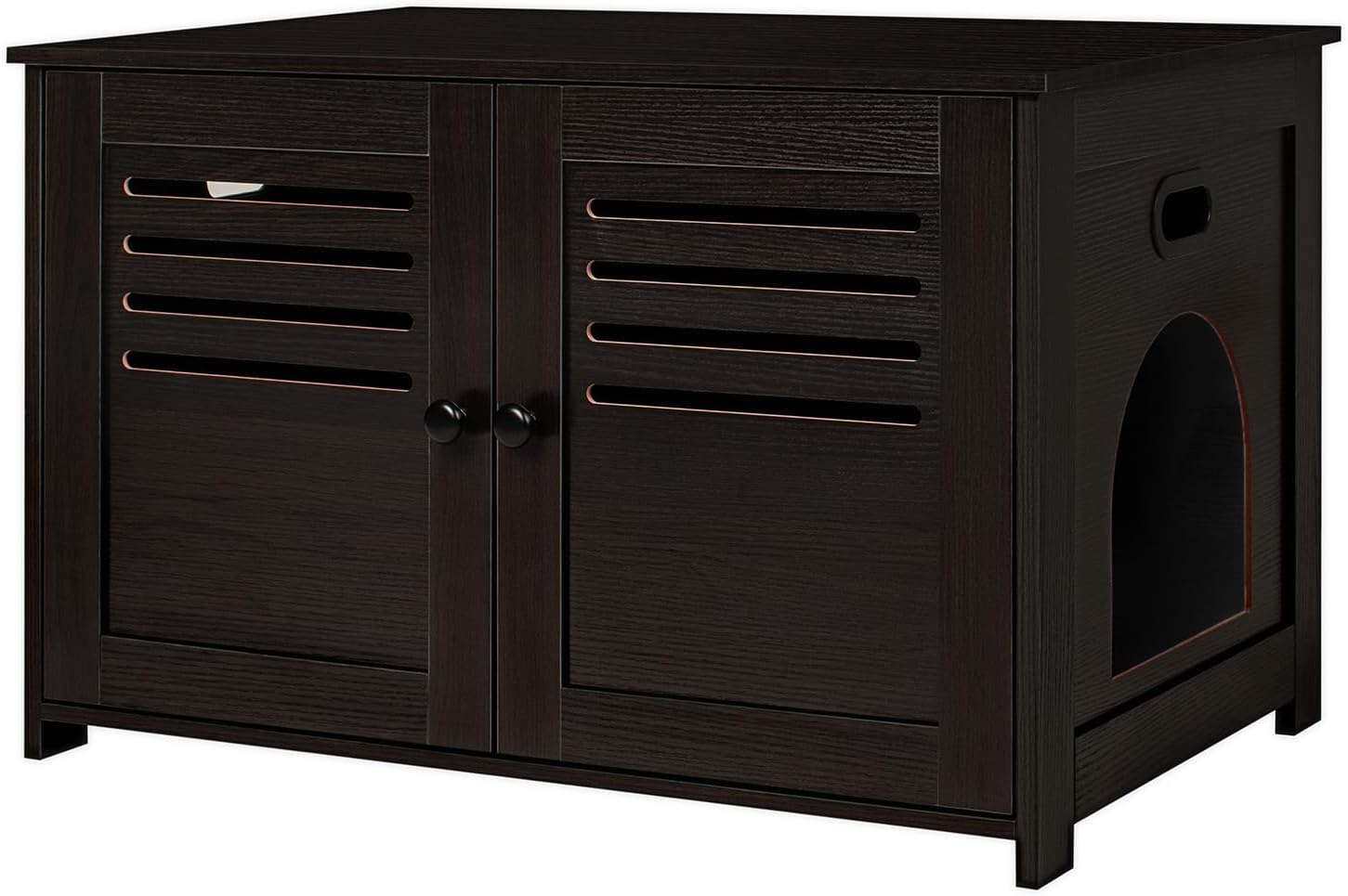 DINZI LVJ Litter Box Enclosure for Cats with Louvered Doors