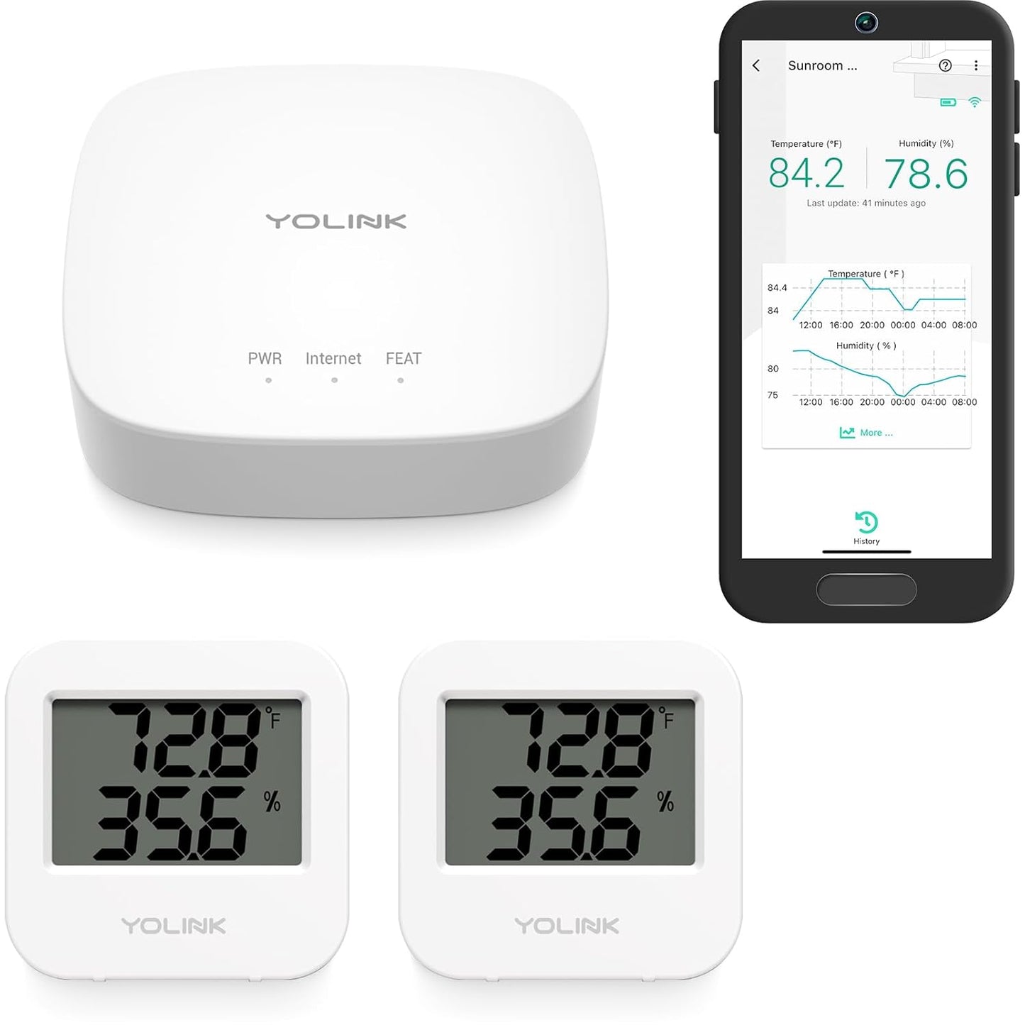 YoLink Smart Temp & Humidity Sensor for Indoor Monitoring