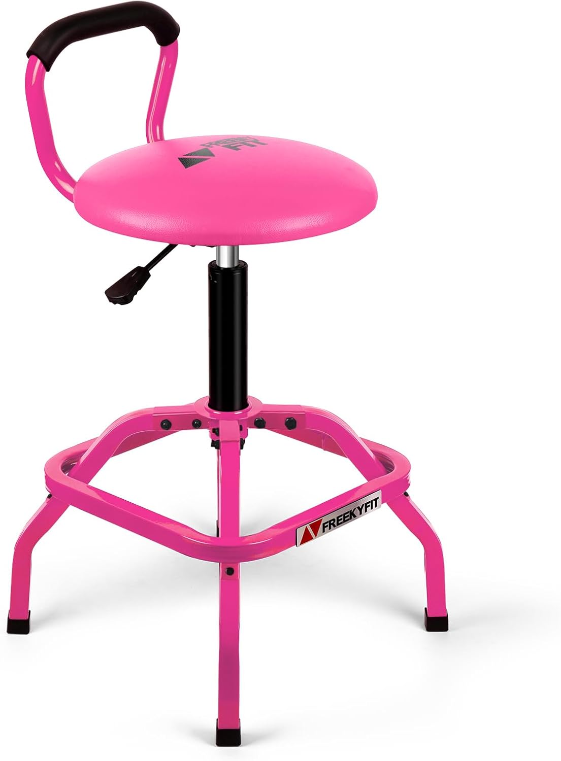 Adjustable Height Swivel Garage Stool with Backrest for Mechanics