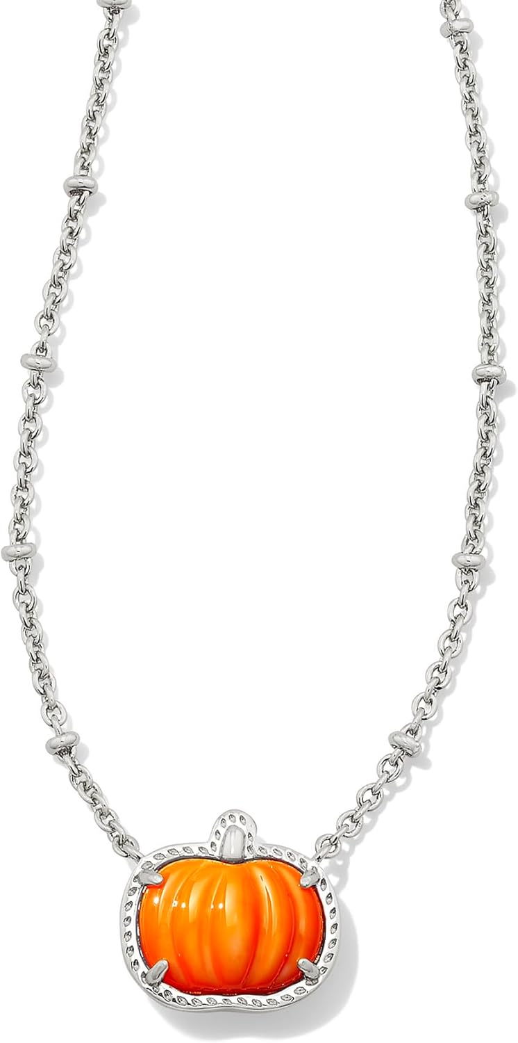 Kendra Scott Pumpkin Short Pendant Necklace for Fall Fashion