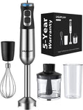 1000W Powerful Immersion Blender Handheld - 25 Speeds, 4-in-1