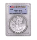 USA 2018 $1 American Silver Eagle Coin MS70 PCGS - First Strike