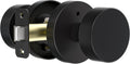 Matte Black Privacy Door Knob Interior - Modern Keyless Lock