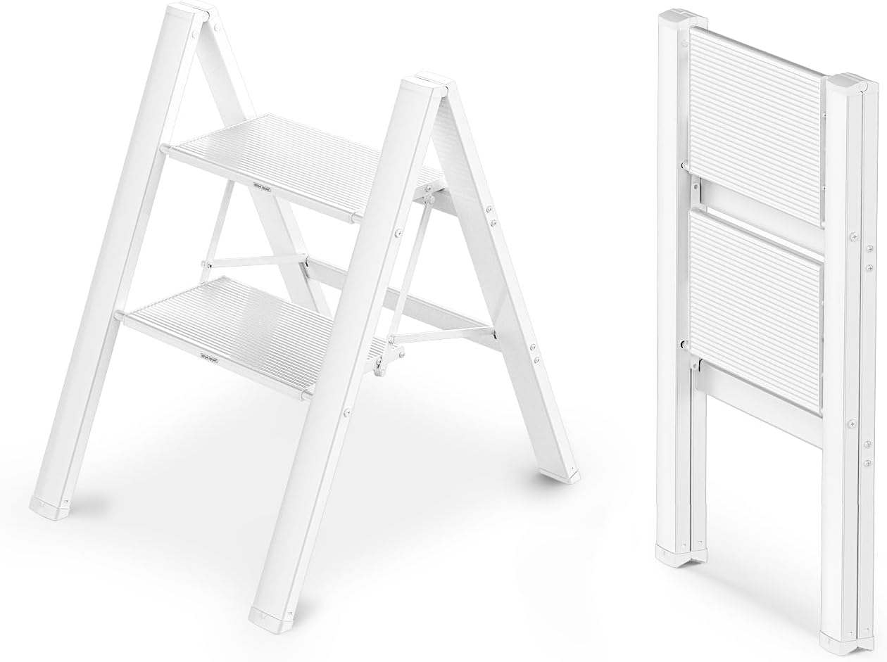 WOA WOA 2 Step Ladder - Lightweight, Foldable, and Portable