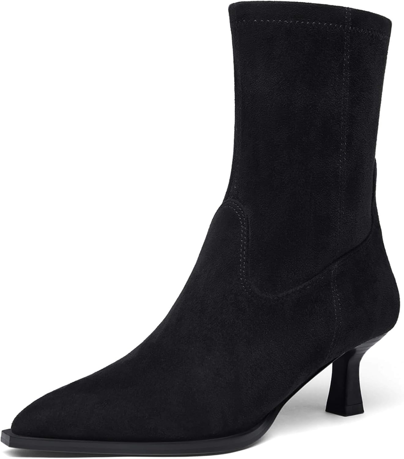 Coutgo Womens Pointed Toe Ankle Boots for Fall and Winter
