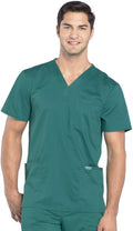 Men's Cherokee V-Neck Scrub Top with 3 Pockets - Stretch Comfort